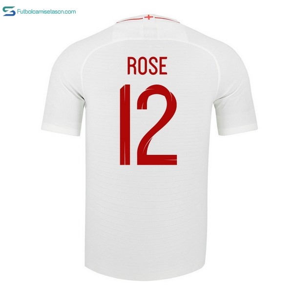 Camiseta Inglaterra 1ª Rose 2018 Blanco